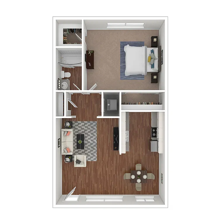 Floor plan 1 Bed 1 Bath