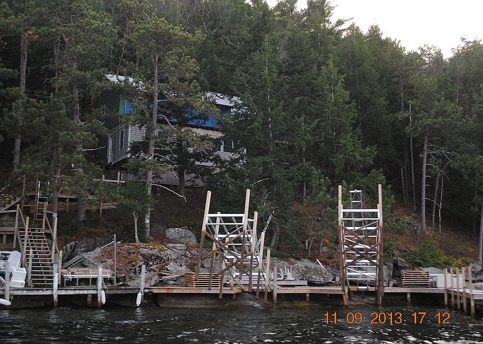 the camp from the lake