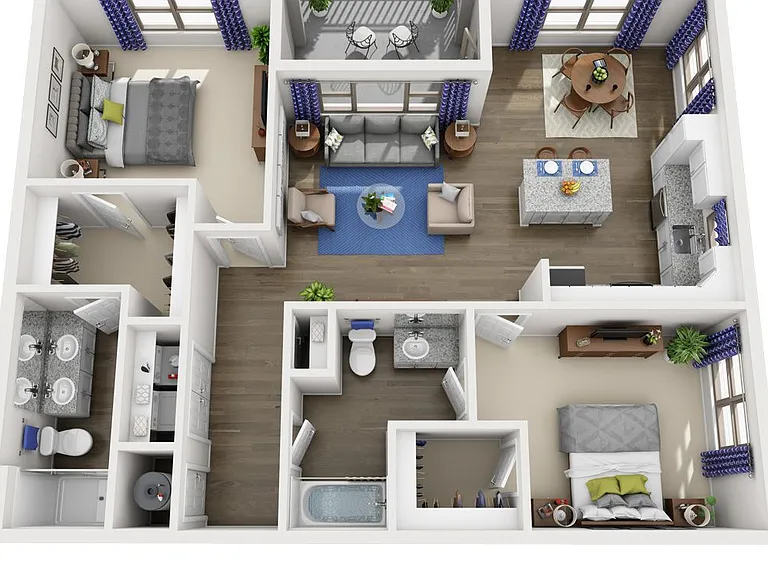 B6 ALT 2 floor plan Republic Flats
