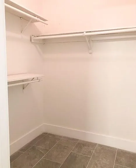 Spacious walk-in closet