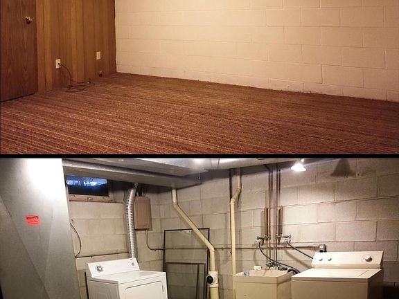 finished basement (family room) and laundry storage room