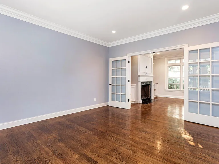 Indoor Double French Doors can be Closed for Privacy.
