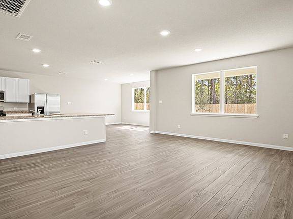 Family Room to Kitchen and Dining Area
