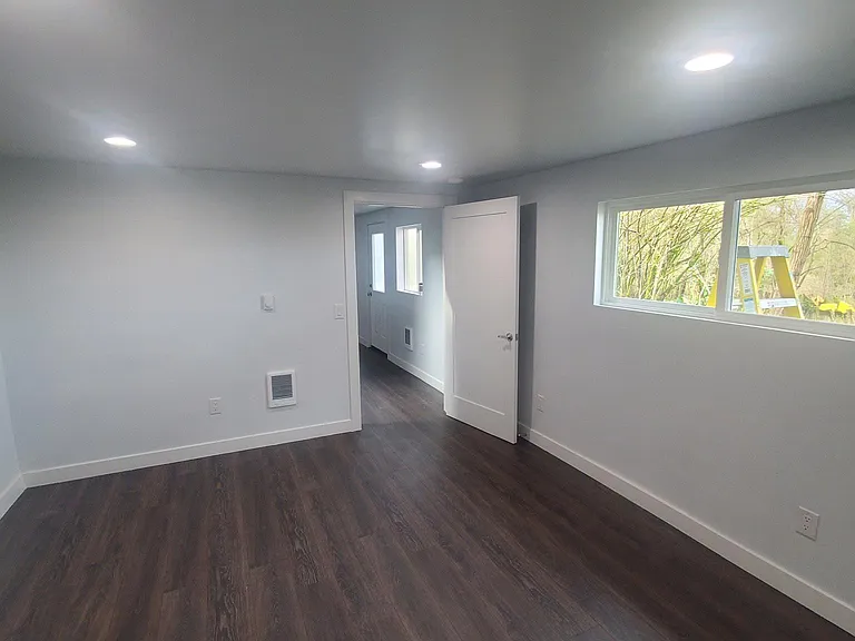 The view from the master bedroom back into the great room