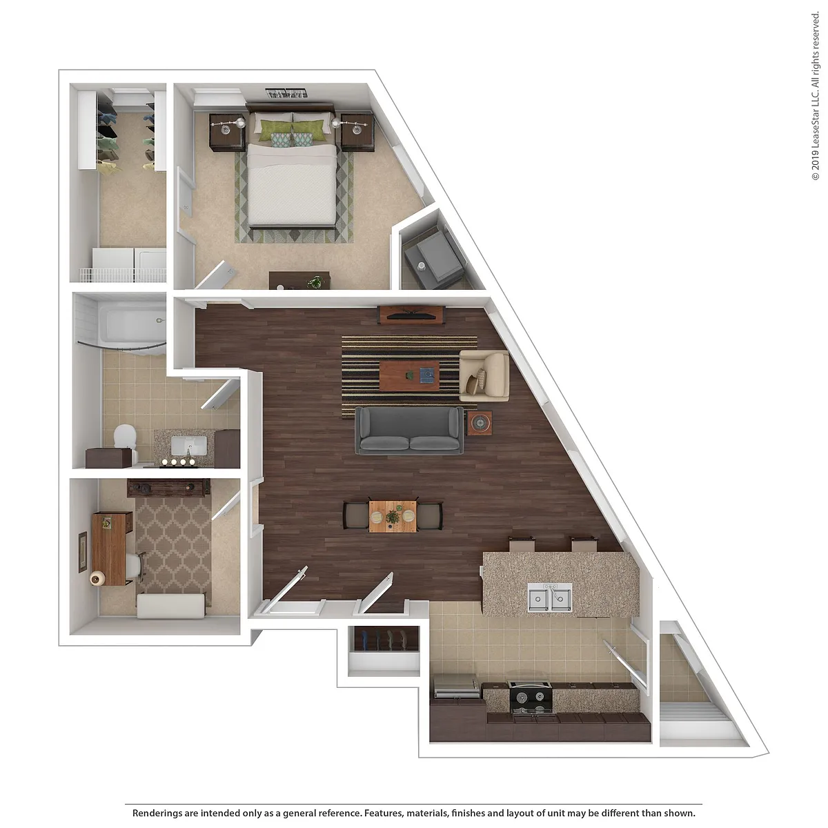 Floor plan 2 Bedroom - B4 - L