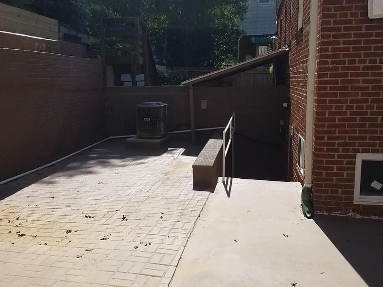 Access to walkway to basement entrance