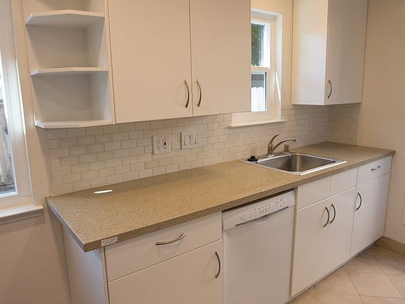 Bosch dishwasher, quartz counter top, custom backsplash, lot