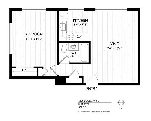 Floor plan 1 Bedroom
