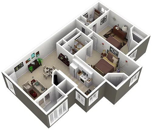 Floor plan 2x2B