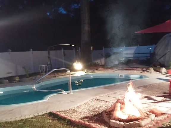Pool at night