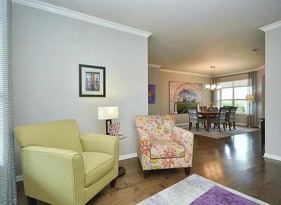 Continuity of flooring is important to the flow of any home, and this photo is a good example of such.