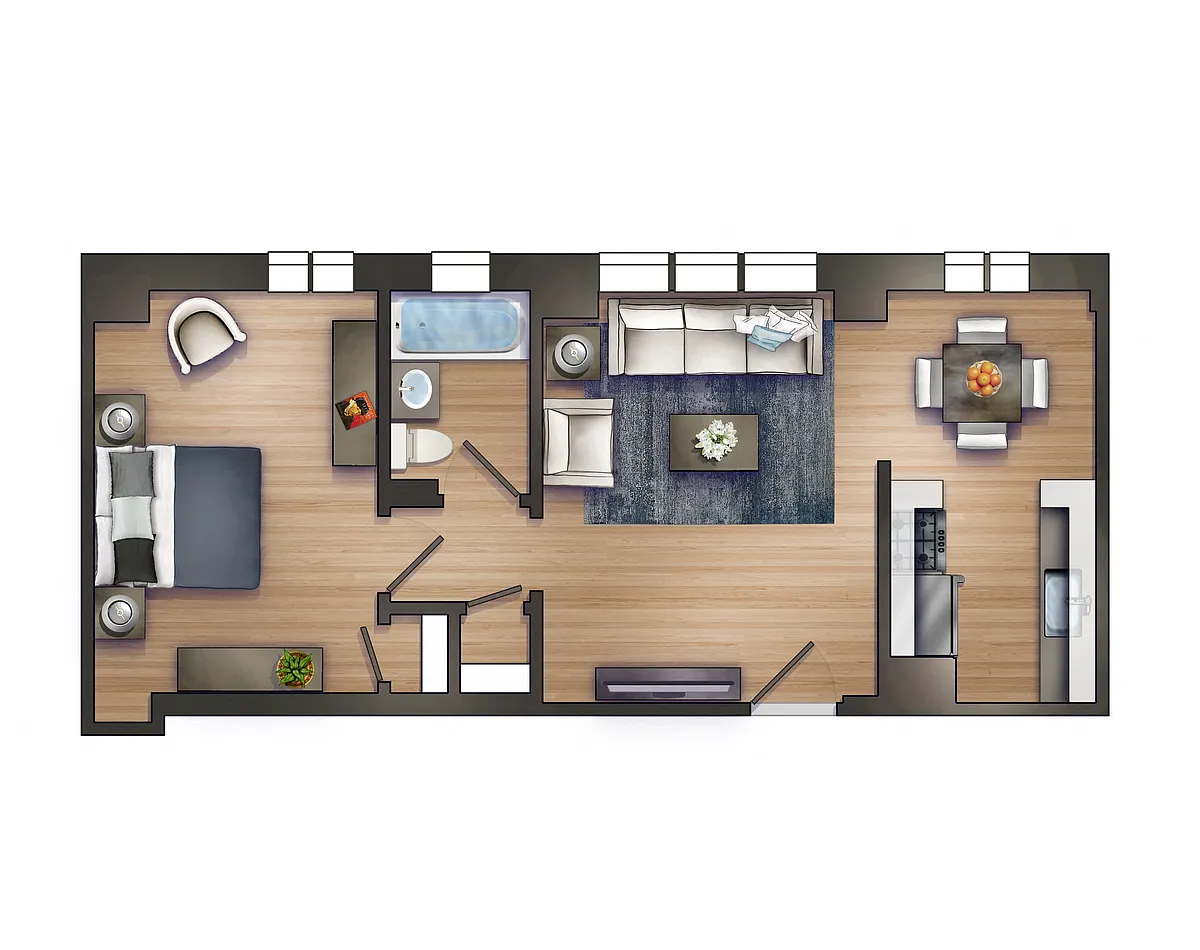 Floor plan One BR 11