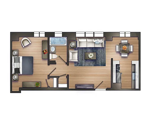 Floor plan One BR 11
