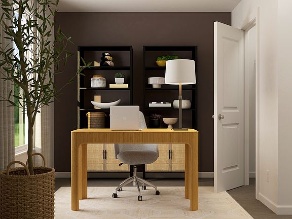 The secondary bedrooms are a great space for an office.