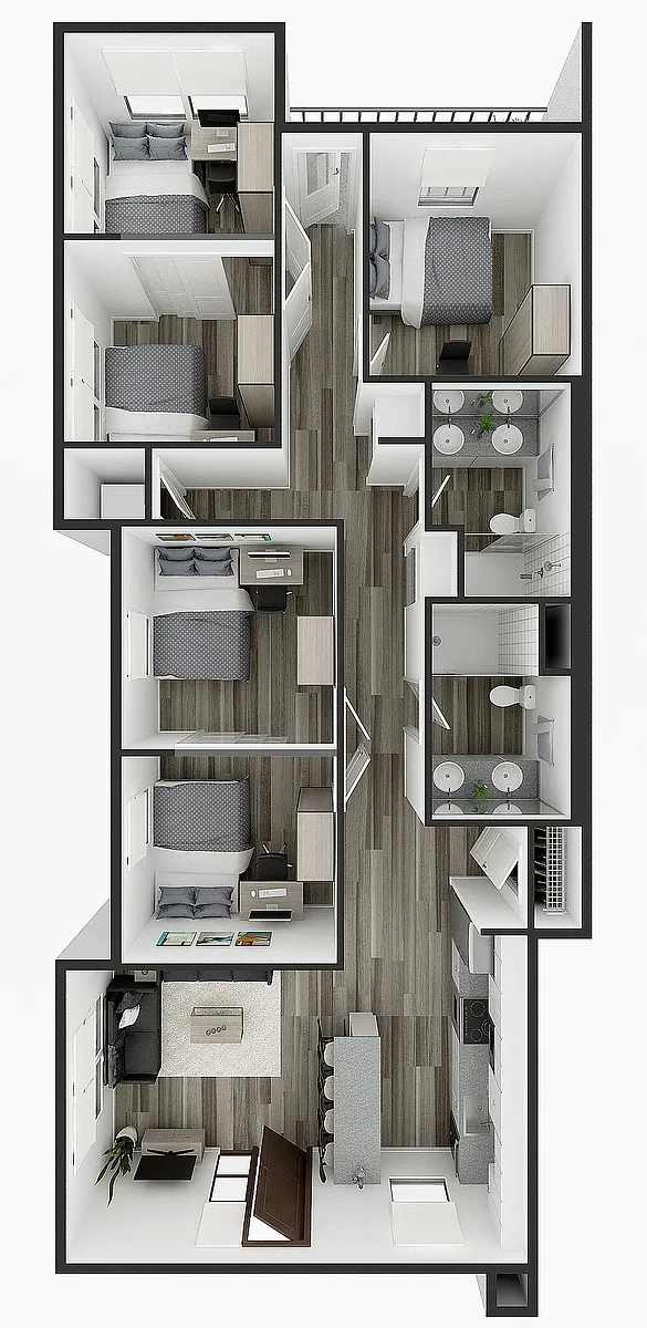 Floor plan 5BR/2BA - Osos