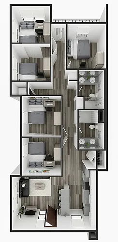 Floor plan 5BR/2BA - Osos