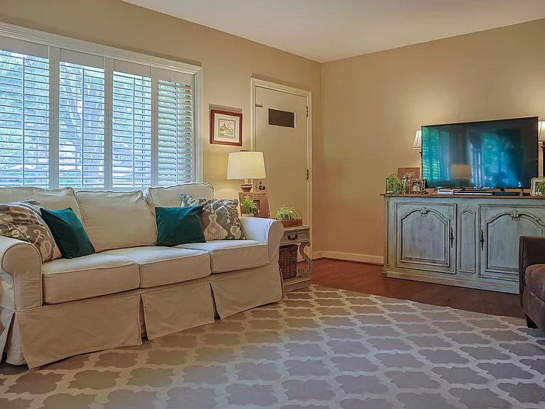 From the living room windows you can see gardenias, azaleas, hydrangeas, and the beautiful chaste tree bloom!