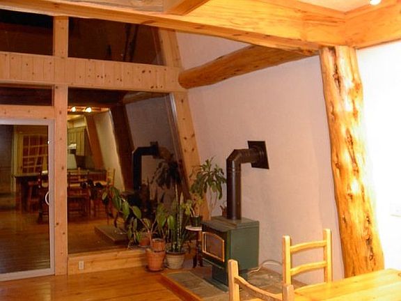 Cozy gas stove heat is nice!