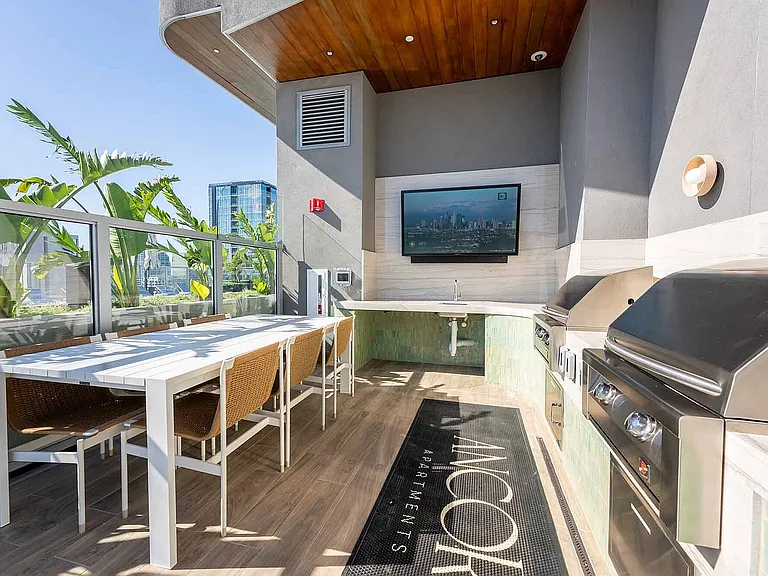 Rooftop BBQ Grills and Seating
