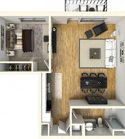 1 Bed / 1 Bath - 778 SF 1 Bed / 1 Bath - 778 SF