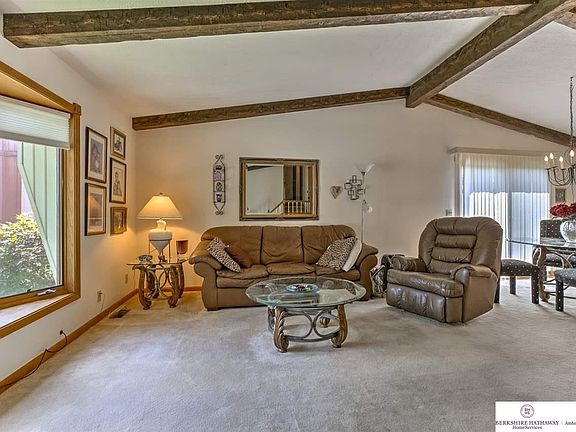 Living room facing trails