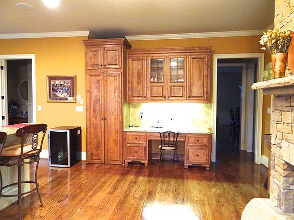Desk in kitchen