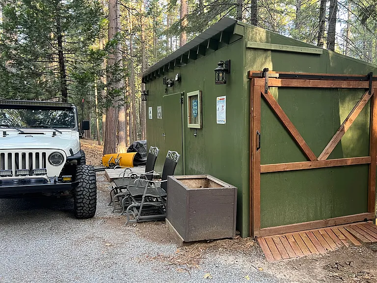 Storage shed, wood, Quad storage