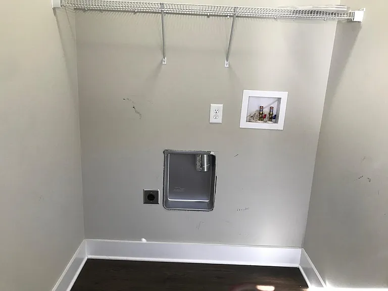 Upstairs hall laundry hook ups