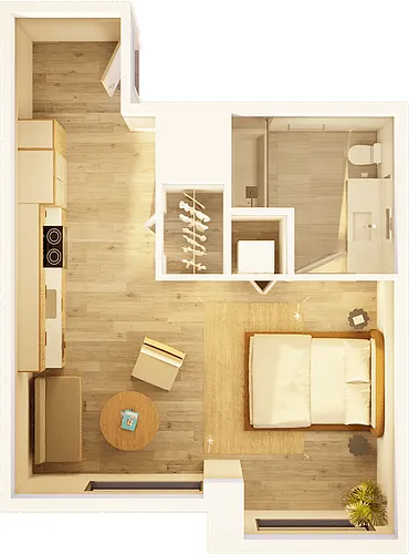 Floor plan West Studio City A