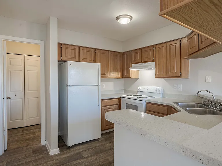 Experience this inviting kitchen, combining functionality with style.