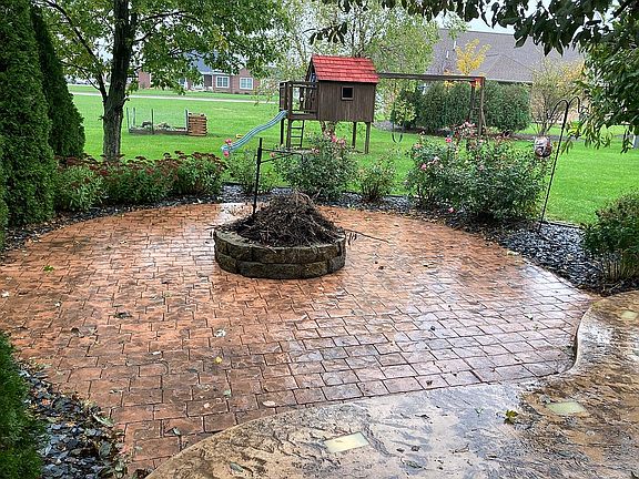 Fire pit off main patio