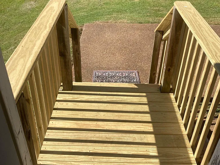 Stairs to back yard