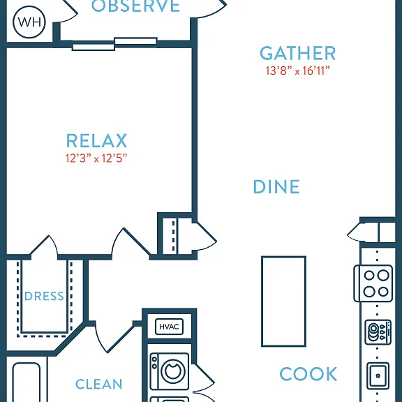 768 Berkeley A1 Floorplan Diagram