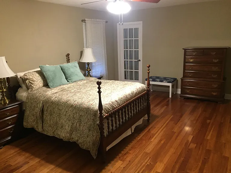 Spacious Master Bedroom with Queen size Bed. Two large dressers.
