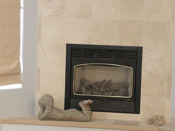 Travertine Fireplace