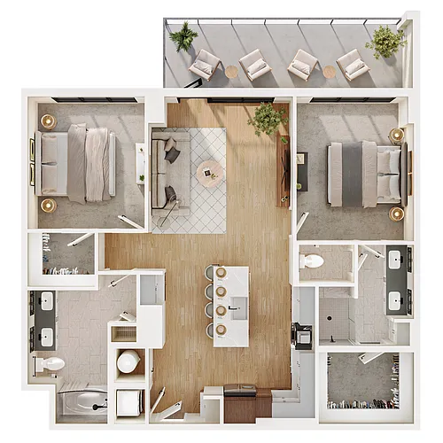 Floor plan B3 Upgraded