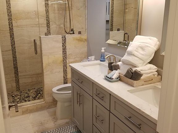 En-Suite Master Bathroom completely gutted and remodeled. It