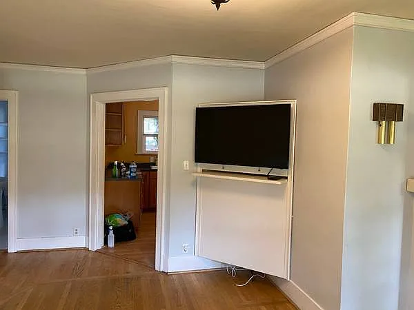 living room w view towards kitchen