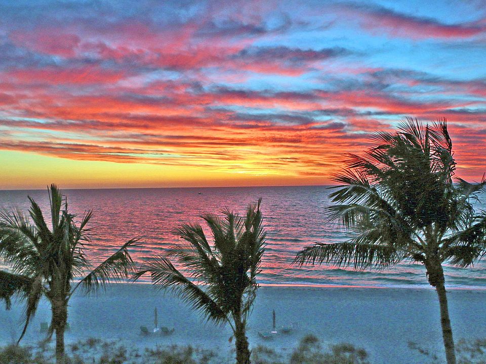 A pretty Naples sunset from the balcony