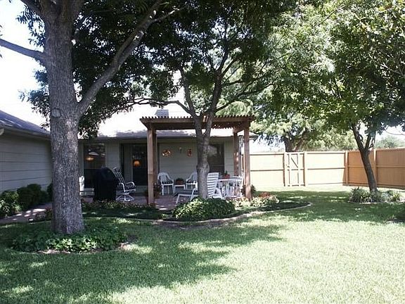 BEAUTIFULLY LANDSCAPED BACKYARD WITH MATURE TREES