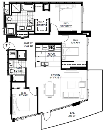 Floor plan SPIRE 3A