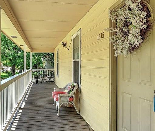 Full width front porch.