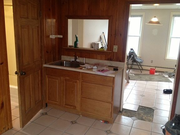 kitchen into dining room