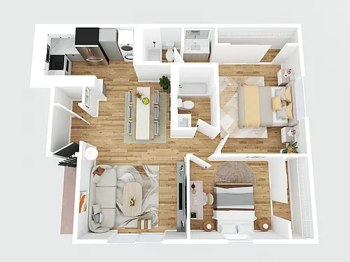 Floor plan 2 Bedroom 2 Bath