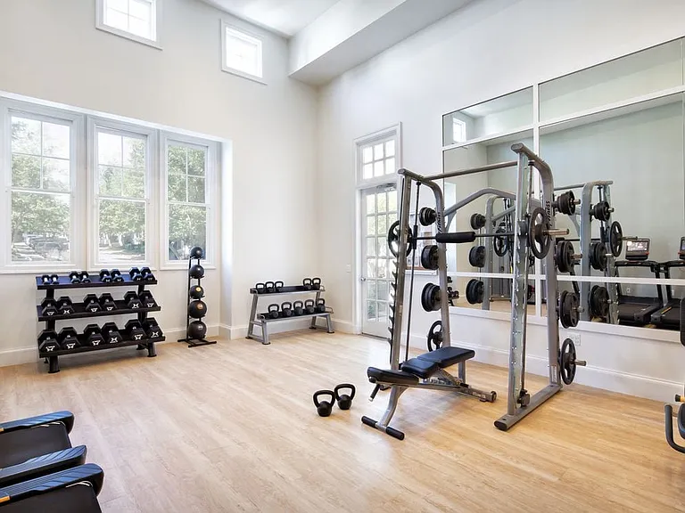 Fitness center with strength equipment