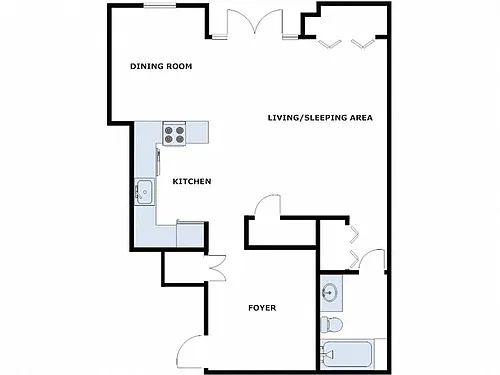 Floor plan Studio: Type A