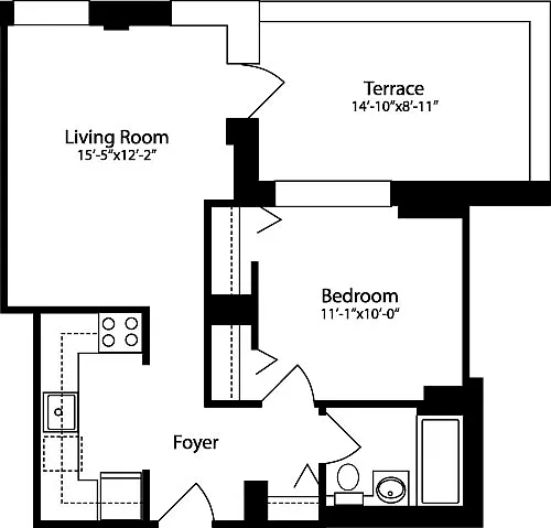Floor plan Plan N, floor 14