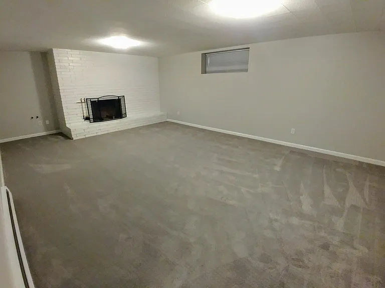 Living room with fireplace!
