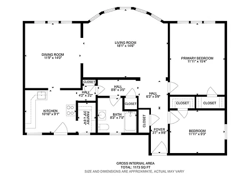 Floor plan Two Bedroom