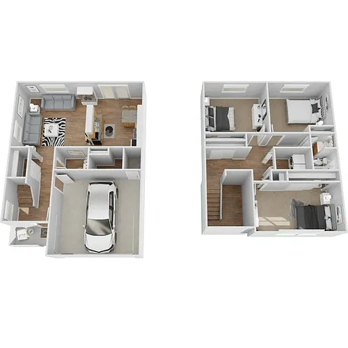 Floor plan 3 Bed - Income Restricted